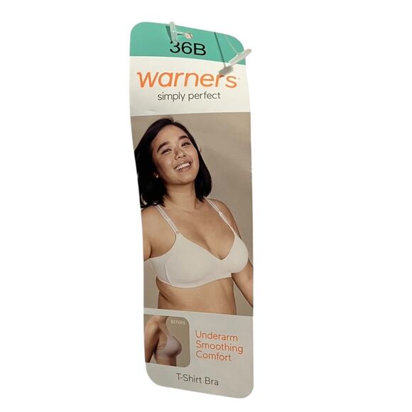 Warner's Womens Bra Size 36B Simply Perfect Smoothing Lightly Lined Wireless - Picture 7 of 10